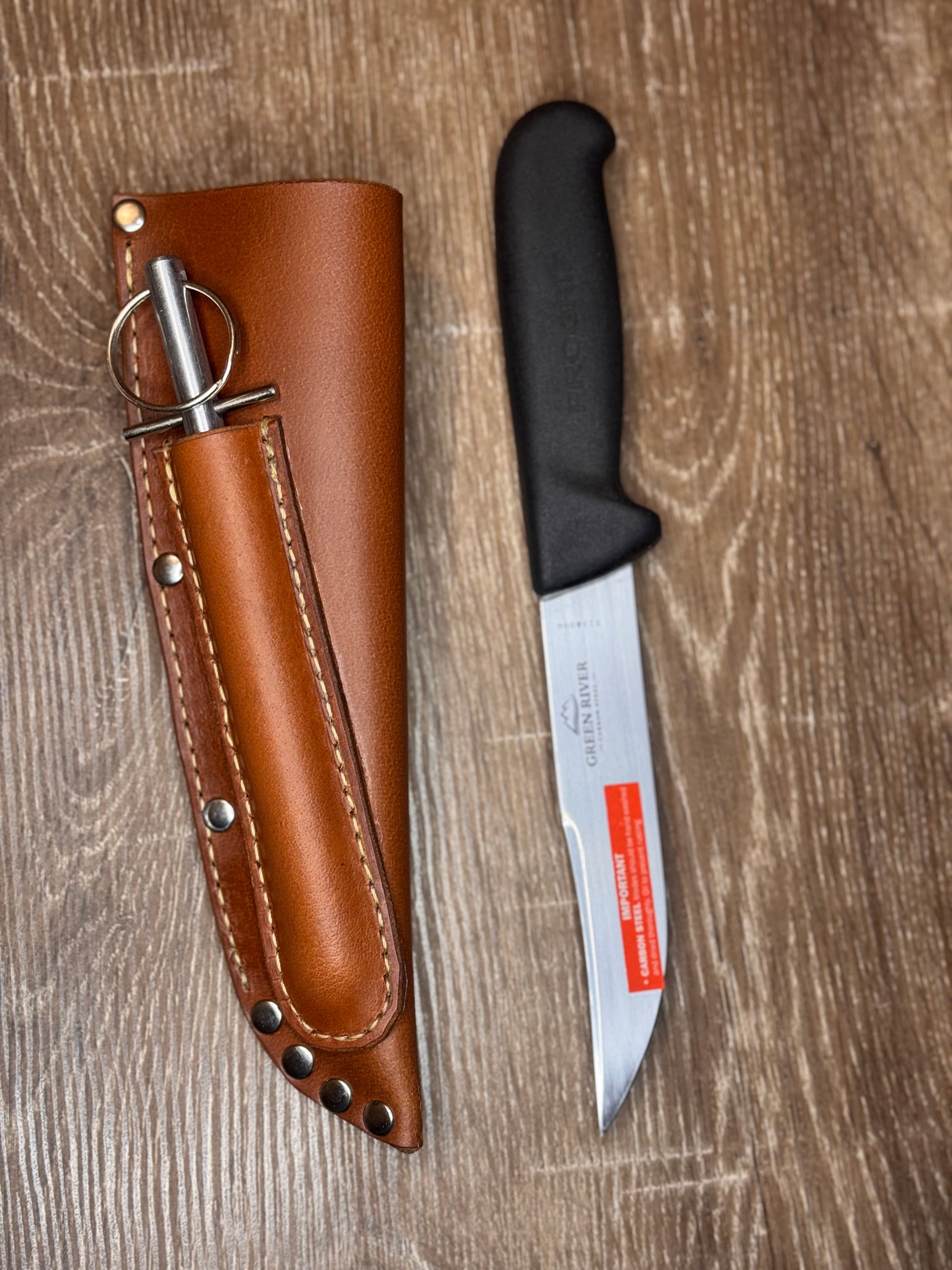 Green River Knife with sheath and steel