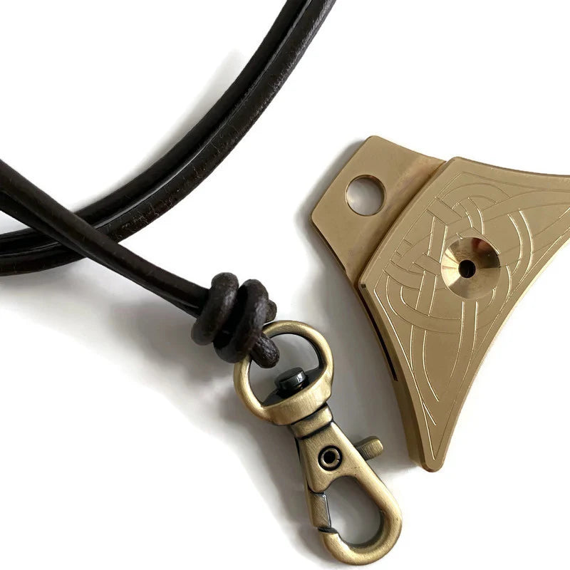 ADJUSTABLE LEATHER CORD LANYARD & CLIP