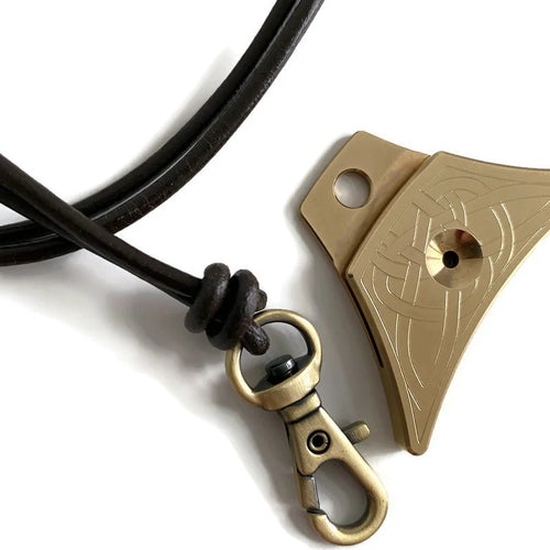 ADJUSTABLE LEATHER CORD LANYARD & CLIP
